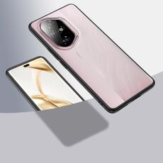 Custodia rigida in TPU trasparente per PC per Honor 300 Ultra Armor (nero opaco)