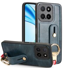 Per Honor X5b 4G / X5b Plus 4G Custodia per telefono con cinturino in pelle (blu)