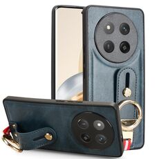 Per Honor X60 Pro 5G / X9C 5G Custodia per telefono con cinturino in pelle (blu)