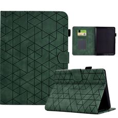 Per Amazon Kindle Paperwhite 12a generazione 2024 Custodia per tablet in pelle intelligente in TPU Rhombus (verde)