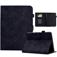 Per Amazon Kindle Paperwhite 12a generazione 2024 Custodia per tablet in TPU con motivo a rombo in pelle intelligente (nero)