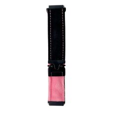 Cinturino per orologio in peluche spazzolato con bottone automatico da 22 mm (nero rosa)