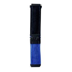 Cinturino per orologio in peluche spazzolato con bottone a pressione da 22 mm (nero blu)