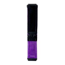 Cinturino per orologio in peluche spazzolato con bottone a pressione da 22 mm (nero viola)