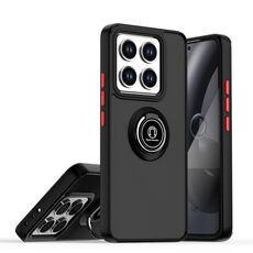 Per Xiaomi 14T Q Shadow 1 Series TPU + PC Custodia per telefono con anello (nero + rosso)
