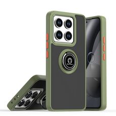 Per Xiaomi 14T Q Shadow 1 Series TPU + PC Custodia per telefono con anello (verde militare)