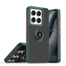 Per Xiaomi 14T Q Shadow 1 Series TPU + PC Custodia per telefono con anello (verde scuro)