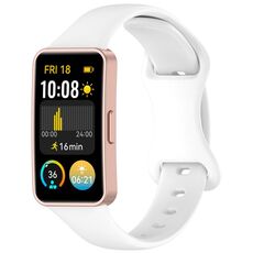 Per Huawei Band 9/8 Slim Reverse Buckle Cinturino in silicone (bianco)