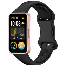 Per Huawei Band 9/8 Slim Reverse Buckle Cinturino in silicone (nero)
