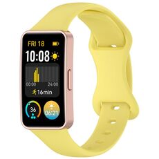 Per Huawei Band 9/8 Slim Reverse Buckle Cinturino in silicone (giallo)