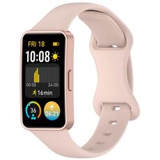 Per Huawei Band 9/8 Slim Reverse Buckle Cinturino in silicone (rosa)