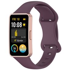 Per Huawei Band 9 / 8 Slim Reverse Buckle Cinturino in silicone (viola fumo)