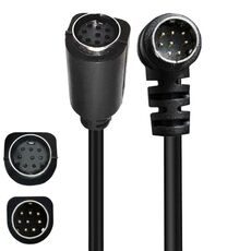 Cavo adattatore audio TV curvo mini DIN 8 pin Cavo S-Video TV Box, lunghezza: 3 m (nero)
