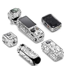 Per adesivi per fotocamera DJI Pocket 3 Pellicola protettiva antigraffio non adesiva (bianco circuito)