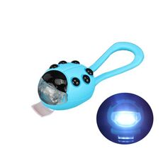 Faro anteriore a LED in silicone a coccinella per bicicletta (guscio blu + luce bianca)