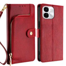 Per vivo iQOO Z9x 5G Custodia in pelle con cerniera (rosso)