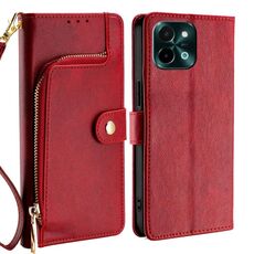 Per vivo Y28 4G Custodia in pelle con cerniera (rosso)