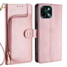 Per vivo Y28 4G Custodia in pelle con cerniera (oro rosa)