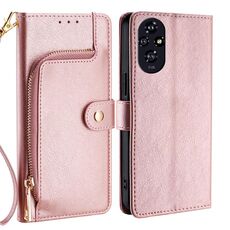 Per Honor 200 5G Custodia in pelle con cerniera (oro rosa)