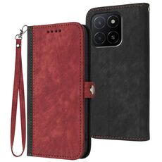 Per Honor X5b / X5b Plus Custodia per telefono in pelle con cinturino a doppia piega laterale con fibbia globale (rosso)