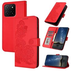Per Honor X5b / X5b Plus Global Datura Flower Custodia in pelle con stampa flip (rosso)