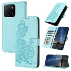 Per Honor X5b / X5b Plus Global Datura Flower Custodia in pelle con stampa flip (azzurro chiaro)
