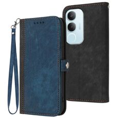Per vivo Y19s Global Side Buckle Double Fold Custodia in pelle per telefono cellulare (Royal)