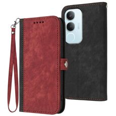 Per vivo Y19s Global Side Buckle Double Fold Custodia in pelle per telefono cellulare (rosso)