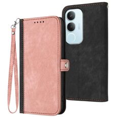 Per vivo Y19s Global Side Buckle Double Fold Custodia in pelle per telefono cellulare (rosa)