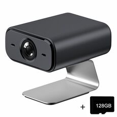 Telecamera di sorveglianza wireless per interni ed esterni con visione notturna HD da 30 W, scheda di memoria: 128 GB