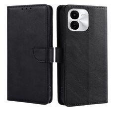 Per vivo iQOO Z9x 5G Custodia per telefono in pelle con fibbia a ribalta con texture di vitello (nero)