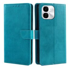 Per vivo iQOO Z9x 5G Custodia per telefono in pelle con fibbia a ribalta con texture di vitello (blu)