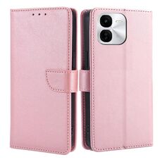 Per vivo iQOO Z9x 5G Custodia per telefono in pelle con fibbia a ribalta con texture in vitello (oro rosa)