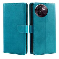 Per vivo V30e 5G Custodia per telefono in pelle con fibbia a ribalta con texture di vitello globale (blu)