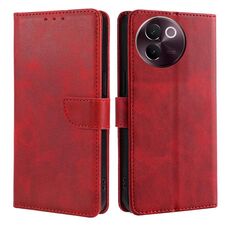 Per vivo V30e 5G Custodia per telefono in pelle con fibbia a ribalta con texture di vitello globale (rosso)