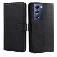 Per vivo Y100 5G IDN Custodia per telefono in pelle con fibbia a ribalta con texture in vitello (nero)