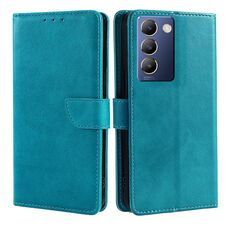 Per vivo Y100 5G IDN Custodia per telefono in pelle con fibbia a ribalta con texture in vitello (blu)
