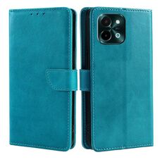 Per vivo Y28 4G Custodia per telefono in pelle con fibbia a ribalta con texture in vitello (blu)