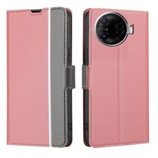 Per Tecno Camon 30 Pro 5G Custodia in pelle con pulsanti laterali in twill texture (rosa)