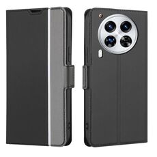 Per Tecno Camon 30 Premier 5G Twill Texture Custodia in pelle con pulsanti laterali (nero)