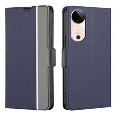 Per vivo S19 Twill Texture Custodia in pelle con pulsanti laterali (blu)