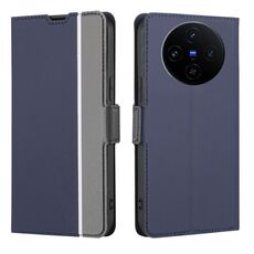 Per vivo X100s Twill Texture Custodia in pelle con pulsanti laterali (blu)