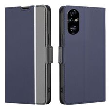 Per Honor 200 Pro 5G Custodia in pelle con pulsanti laterali in twill texture (blu)