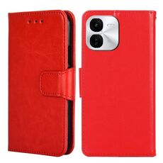 Per vivo iQOO Z9x 5G Custodia in pelle con texture di cristallo (rosso)