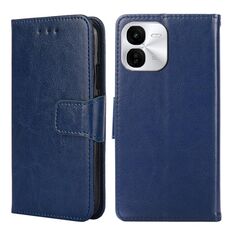 Per vivo iQOO Z9x 5G Custodia in pelle con texture di cristallo (blu reale)