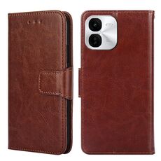 Per vivo iQOO Z9x 5G Custodia in pelle con texture di cristallo (marrone)