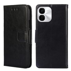 Per vivo iQOO Z9x 5G Custodia in pelle con texture di cristallo (nero)