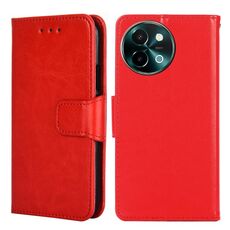 Per vivo Y38 5G / T3x Custodia per telefono in pelle con texture di cristallo globale (rosso)