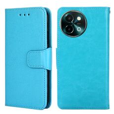 Per vivo Y38 5G / T3x Custodia per telefono in pelle con texture di cristallo globale (blu cielo)