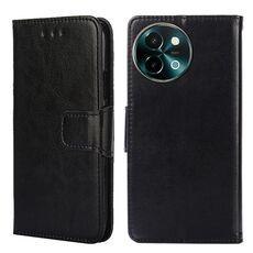 Per vivo Y38 5G / T3x Custodia per telefono in pelle con texture di cristallo globale (nero)